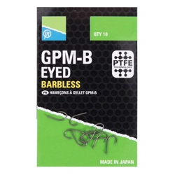 Preston Innovations GPM-B Barbless Eyed Hooks